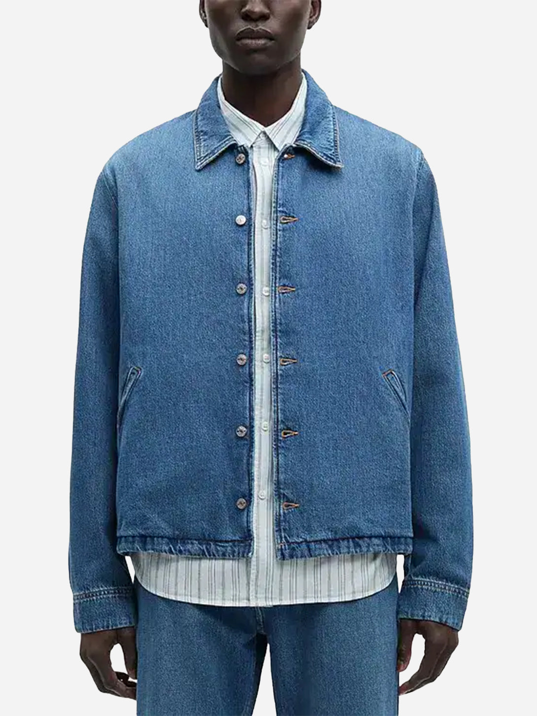 Fluid Denim Sarobin D Jacket Mens Lightweight Denim Jacket Samsoe Samsoe 