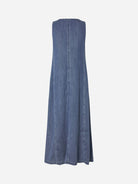 Medium Denim Blue Saskylar Dress Womens Lyocell Tencel Long Dress Samsoe Samsoe Clothing 