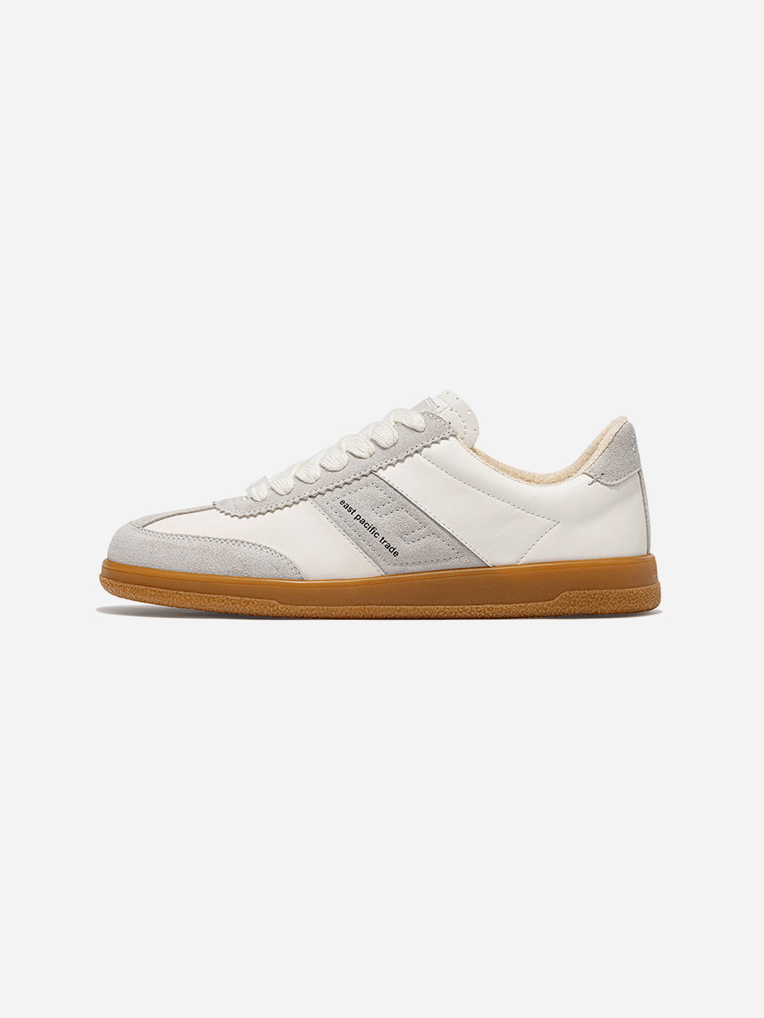 Off White Grey Santos East Pacific Trade Sneakers Leather Suede Ortholite