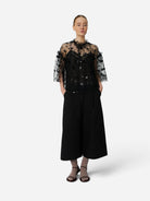 Black Sequins Mesh Blouse Stella Nova Womens Blouse 