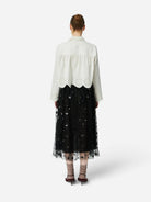Black Sequins Mesh Skirt Womens Stella Nova Skirt 