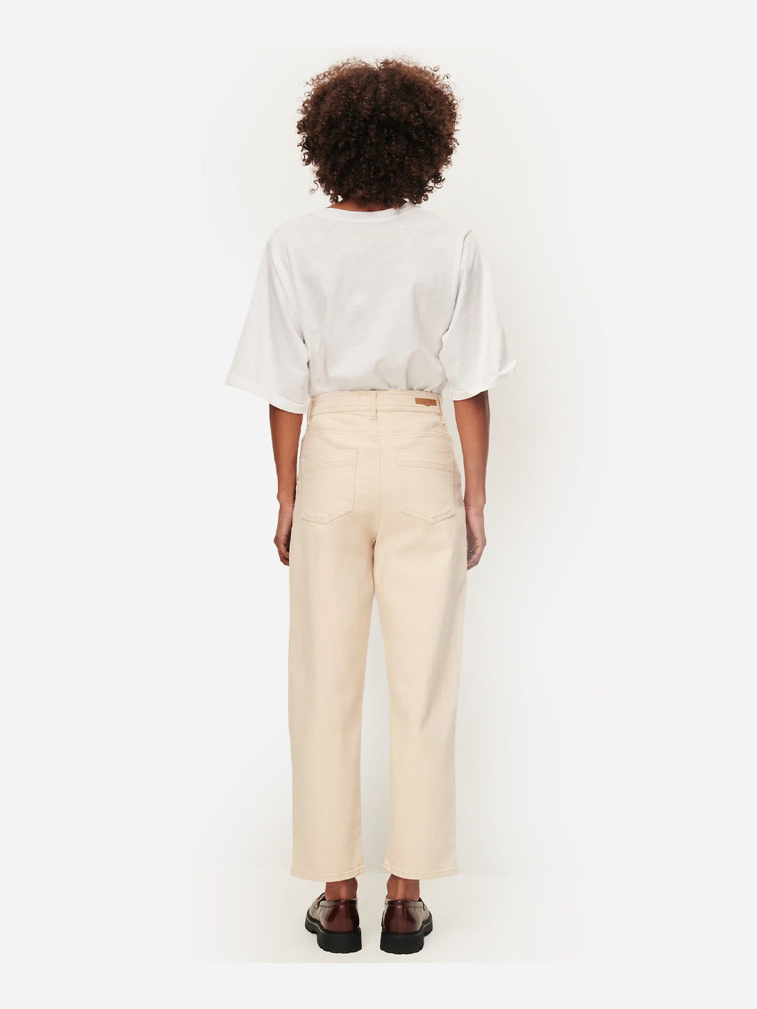 Fleur de Sel Peter Womens Cream Colored Denim Jeans Sessun 