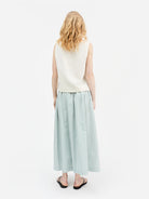 White/Aqua Stripe Dagny Skirt Womens Long Skirt Skall Studio 
