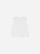 White Pavlova Top Womens White Sleeveless Top Skall Studio 
