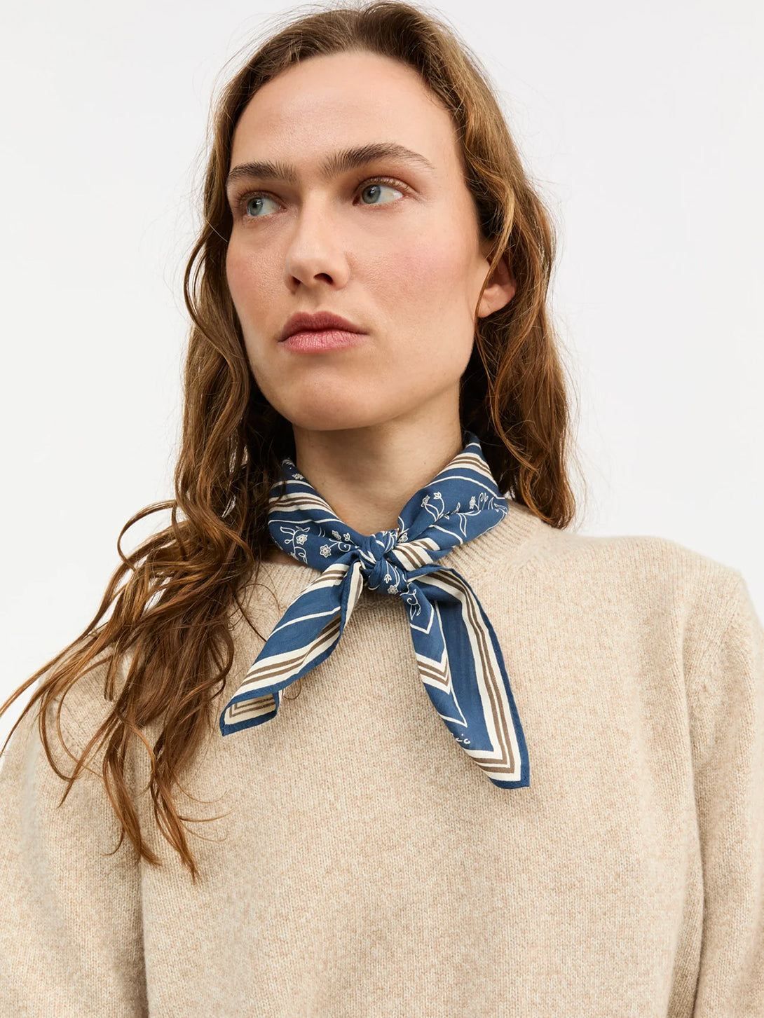 Navy Skall Classic Scarf 55x55 Skall Studio Womens Scarf