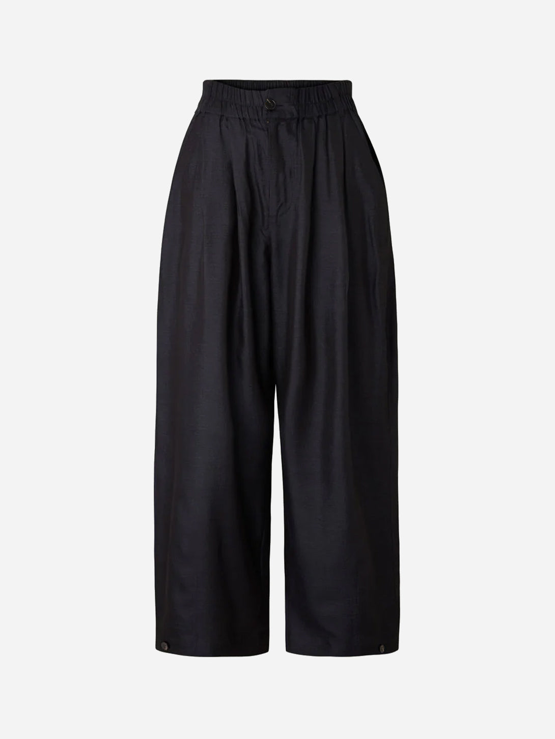 Noir Vernon Womens Black Lightweight Casual Pants Elastic Soeur Clothing 
