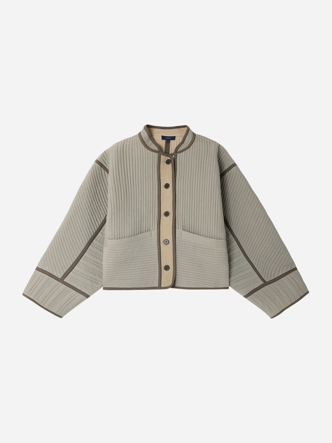 Vert d'eau Patchouli Womens Textured Jacket Light Outerwear Button Up Soeur Clothing 