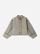 Vert d'eau Patchouli Womens Textured Jacket Light Outerwear Button Up Soeur Clothing 