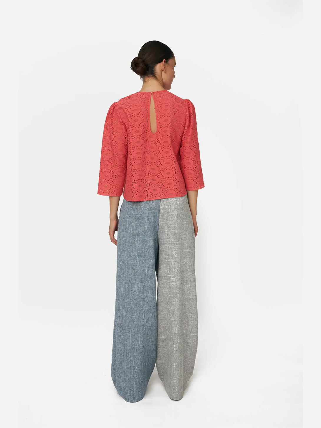 Summer Coral Cotton Lace Blouse Womens Blouse Stella Nova 