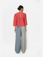 Summer Coral Cotton Lace Blouse Womens Blouse Stella Nova 