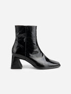 Black Taffy Womens Intentionally Blank Leather Boots Womens Heel Boots 