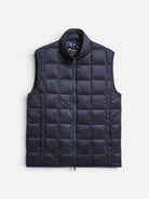 Navy Basic Hi-Neck W-Zip Down Vest Taion Vest 