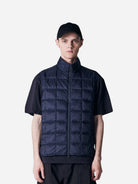 Navy Basic Hi-Neck W-Zip Down Vest Taion Vest 