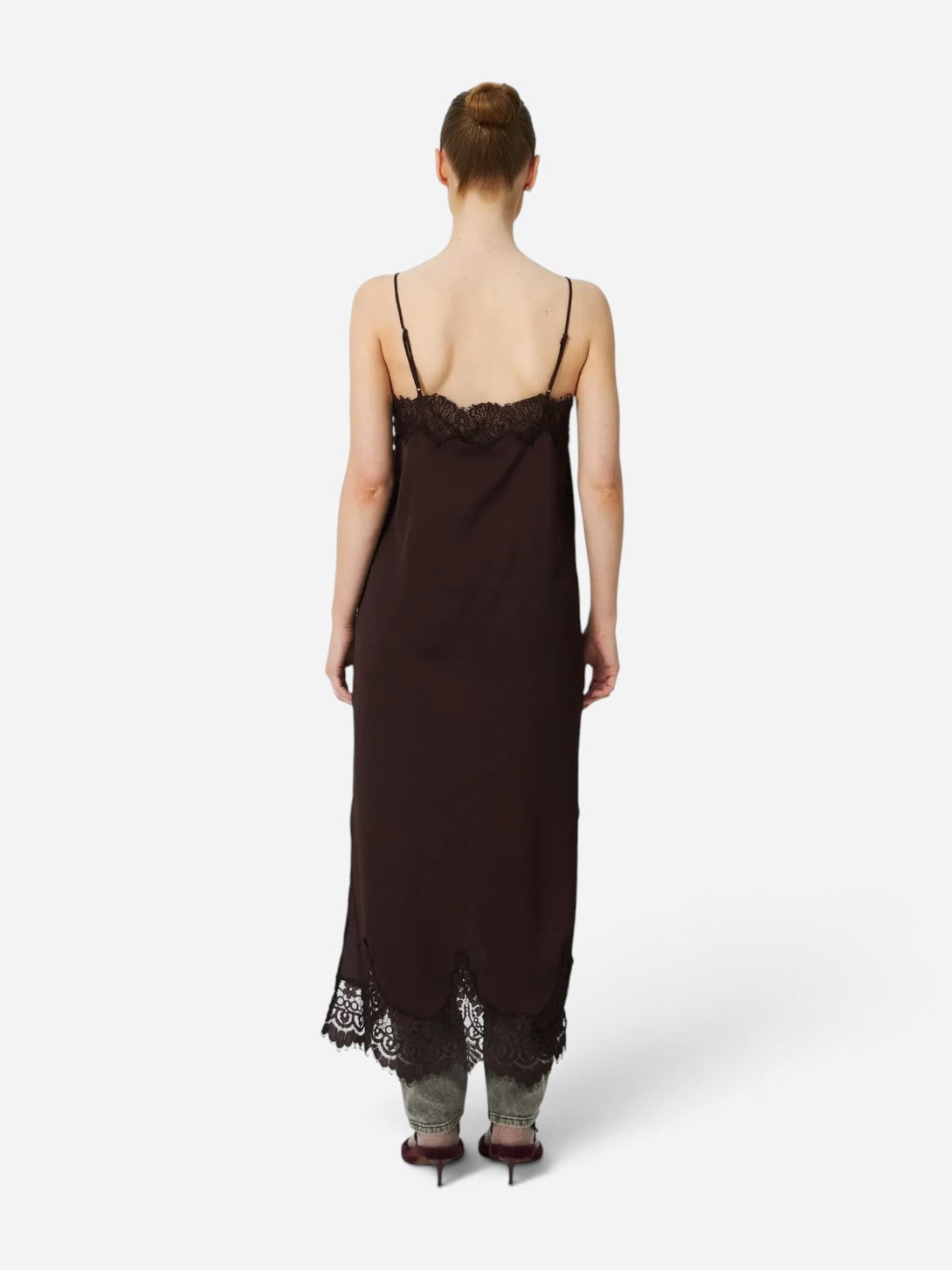 Dark Brown Underlayer Lace Dress Womens Stella Nova Dress 