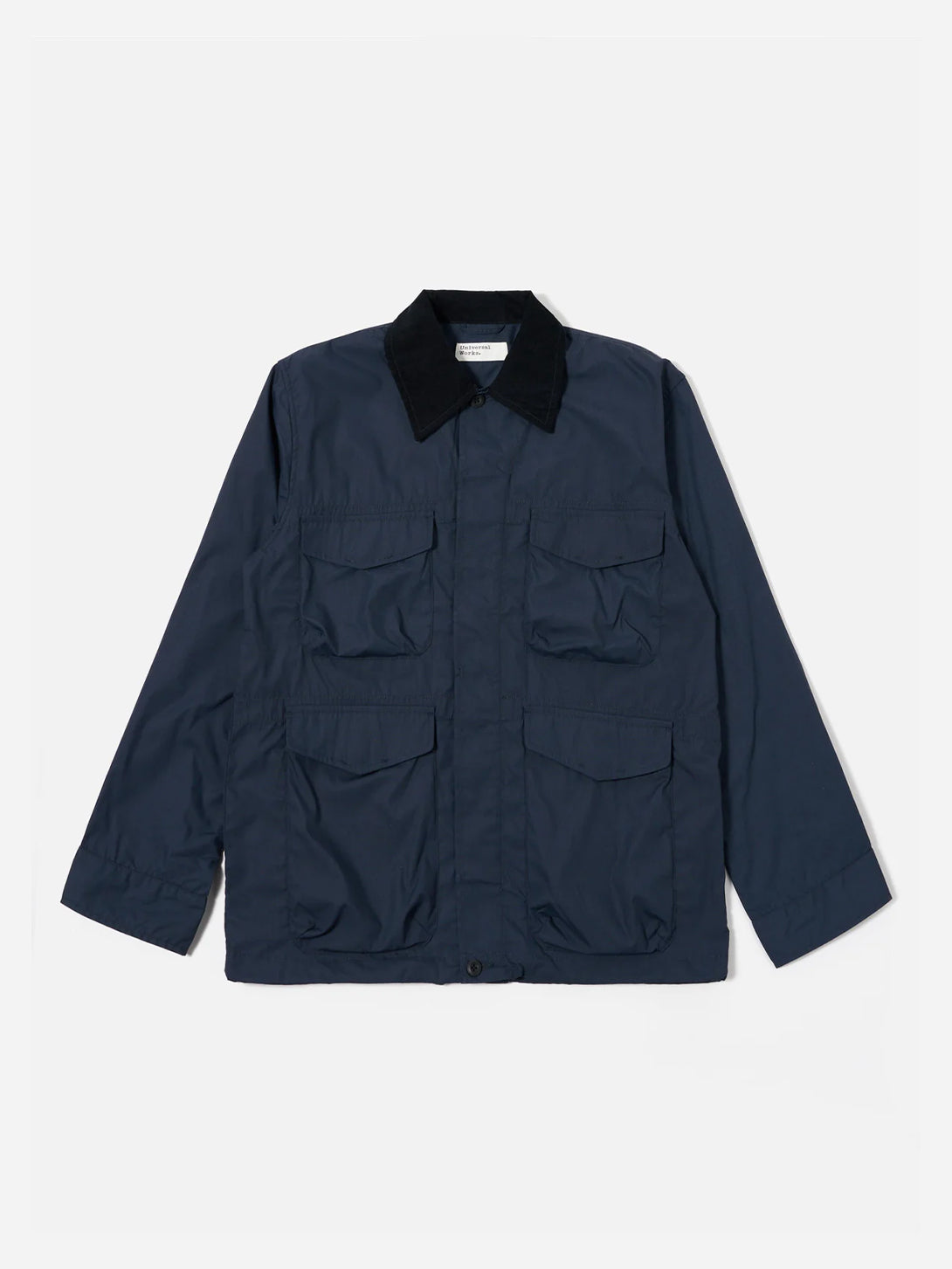 Navy Parachute Field Jacket Mens Light Collared Jacket Outerwear Universal Works 