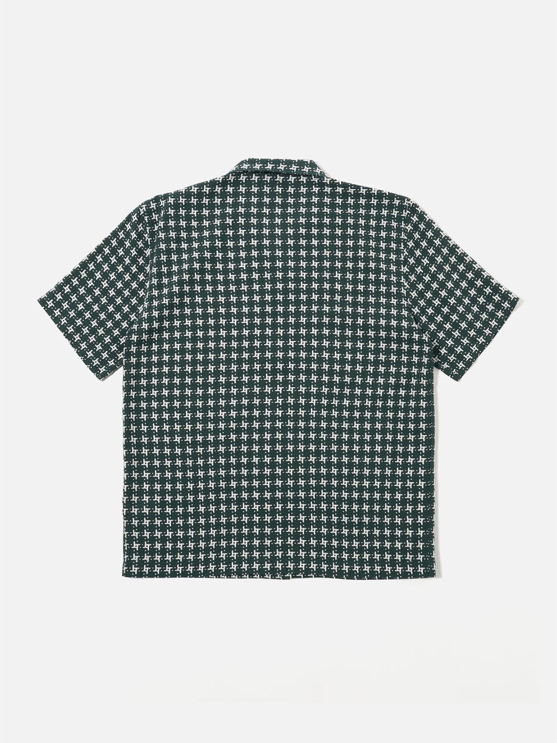 Green/White Road Shirt Mens Striped Camp Collar Shirt Universal Works 