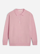 Pink Lightweight Wool Polo Womens Polo Shirt Almina Concept