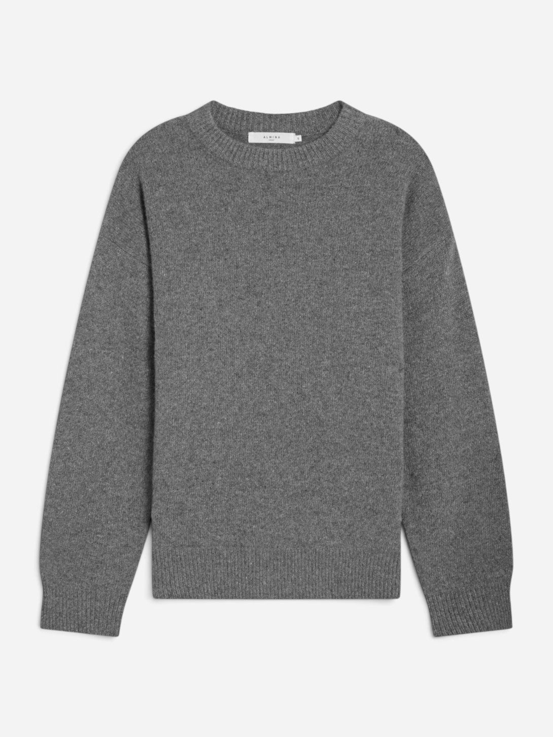Grey Oversized Wool Cash Sweater Almina Concept