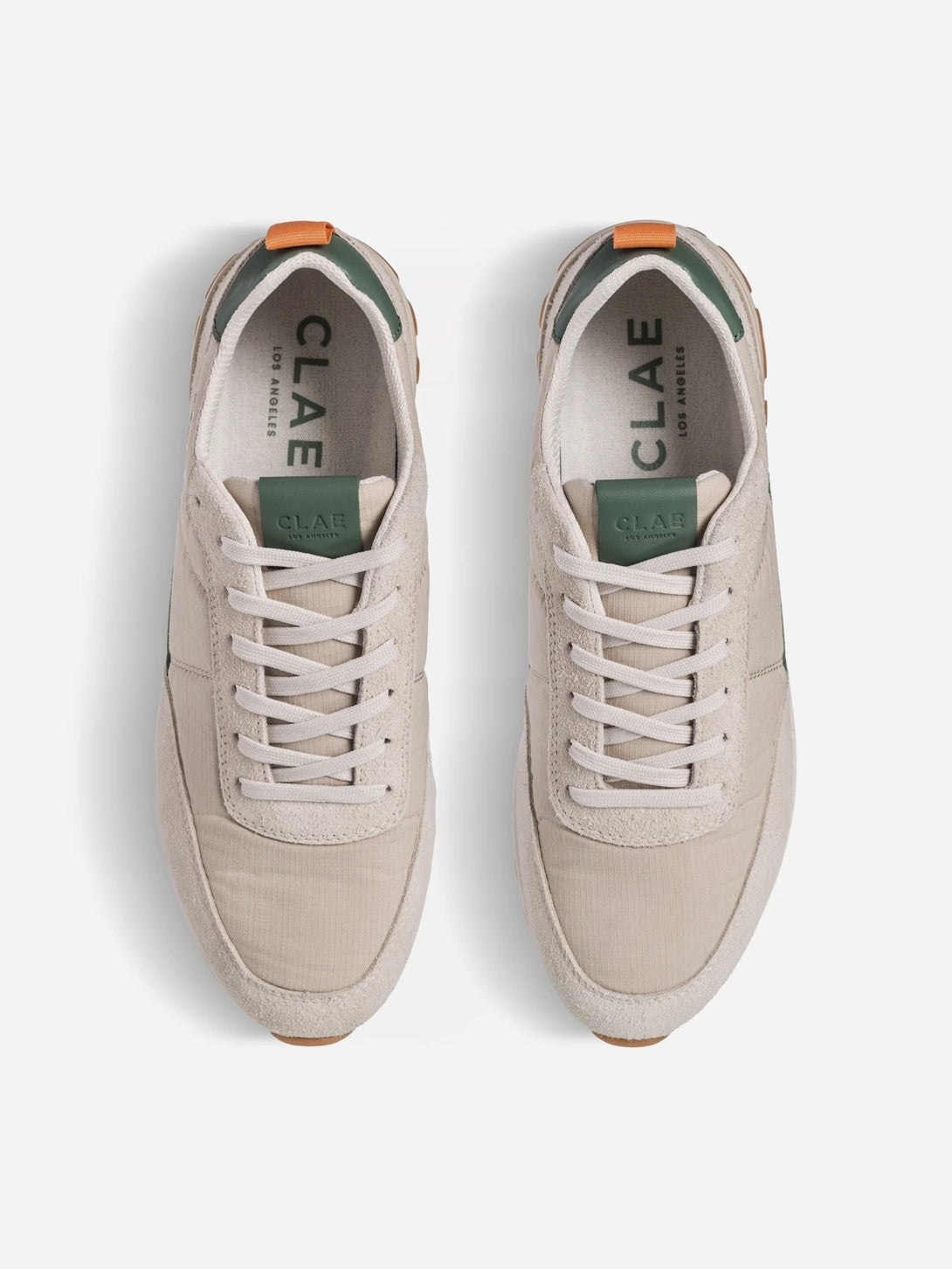 Vanilla Sea Green Chino Mens Recyclable Clae Sneakers