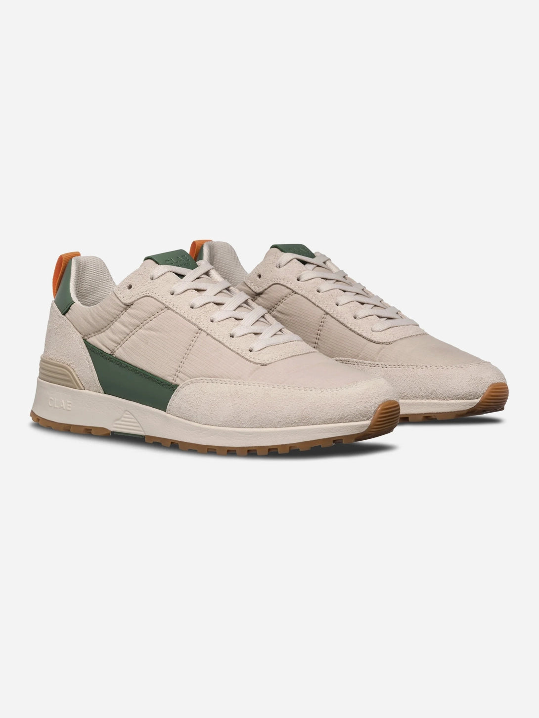 Vanilla Sea Green Chino Mens Recyclable Clae Sneakers