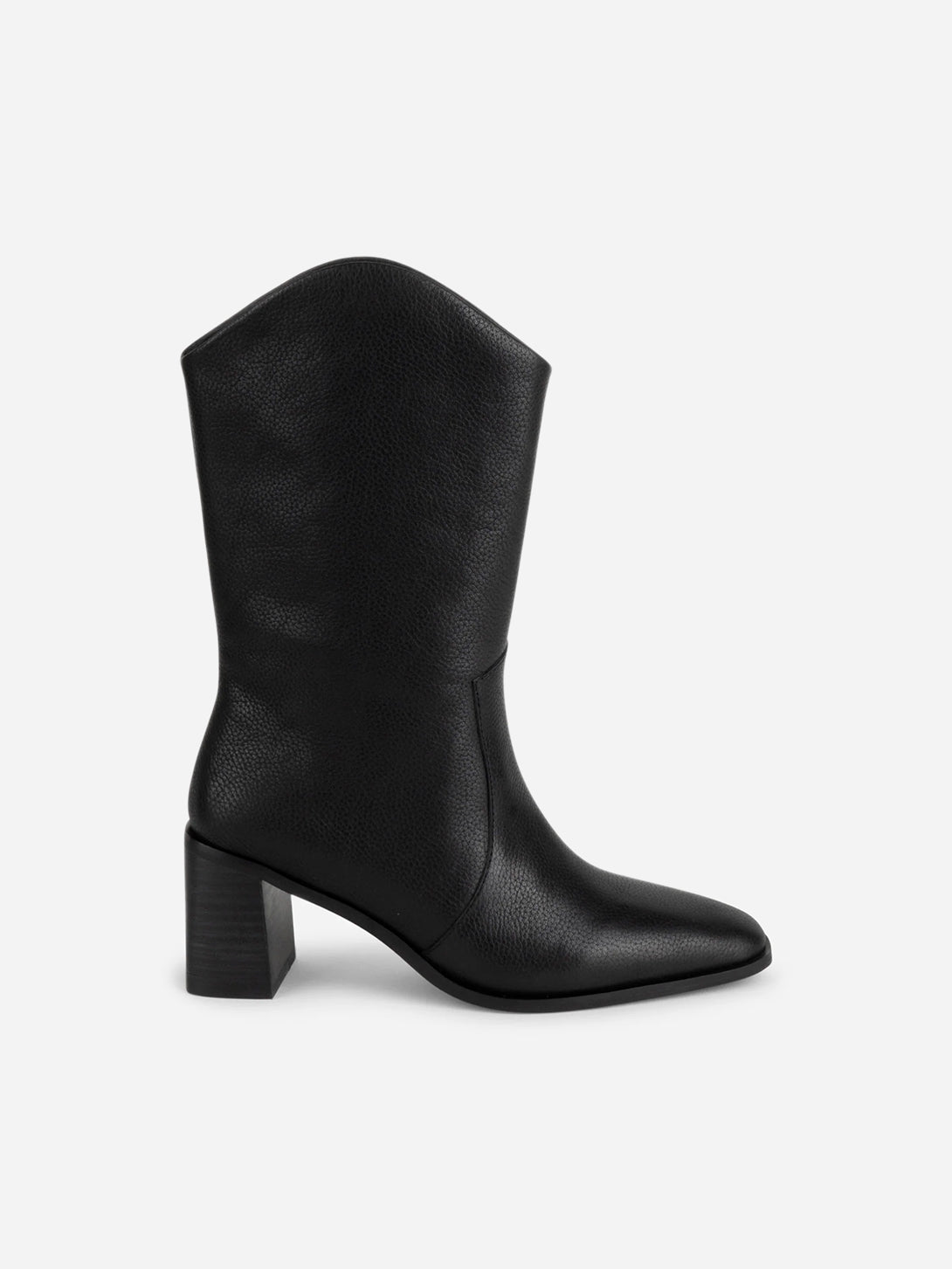 Black Worth Womens Intentionally Blank Leather Boots 