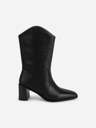 Black Worth Womens Intentionally Blank Leather Boots 