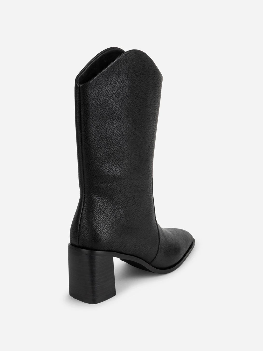 Black Worth Womens Intentionally Blank Leather Boots 