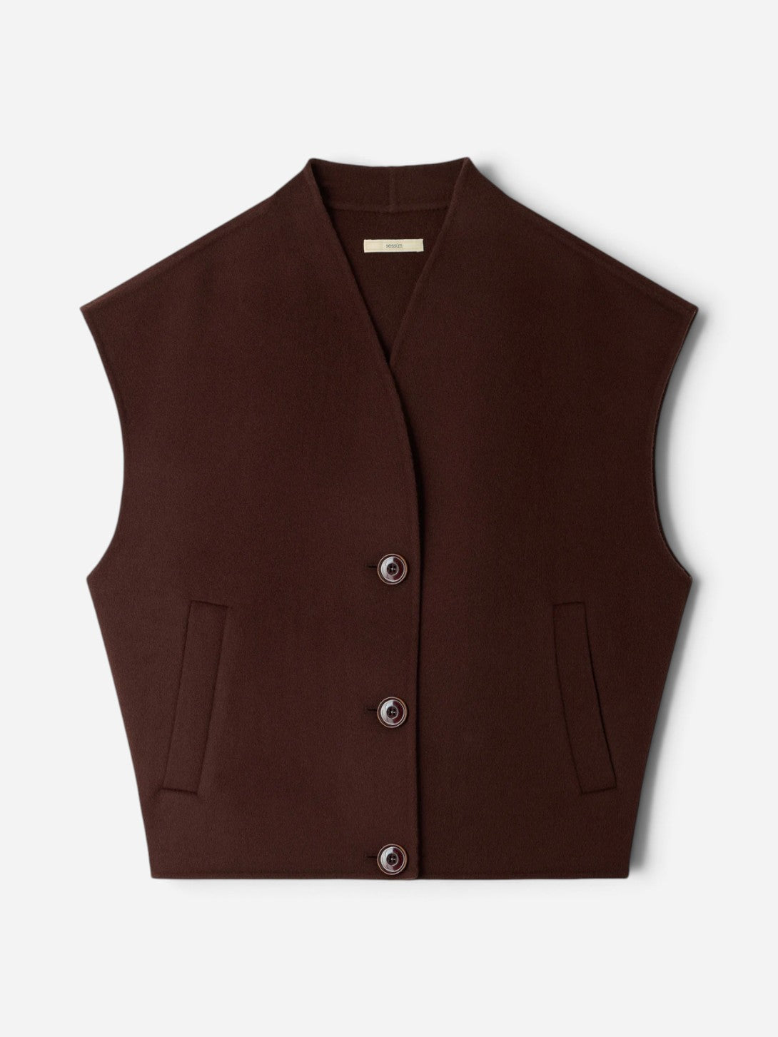 Espresso Helspark Womens Wool Vest Sessun 