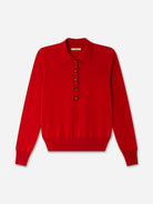 Vitamin Yanaka Womens Sessun Knit Collared Polo Shirt Fine Merino Wool 