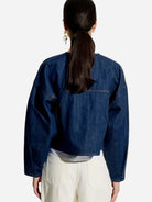 Seventy Blue Almodiva Womens Round Nck Denim Outerwear Sessun Clothing