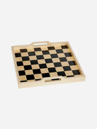 Black/Natural Wood The Checkers Tray Set Wolfum Brand Checkers