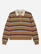 Earth Yellow Multi Tipping Stripe Rugby Shirt Jumper1234 Polo 