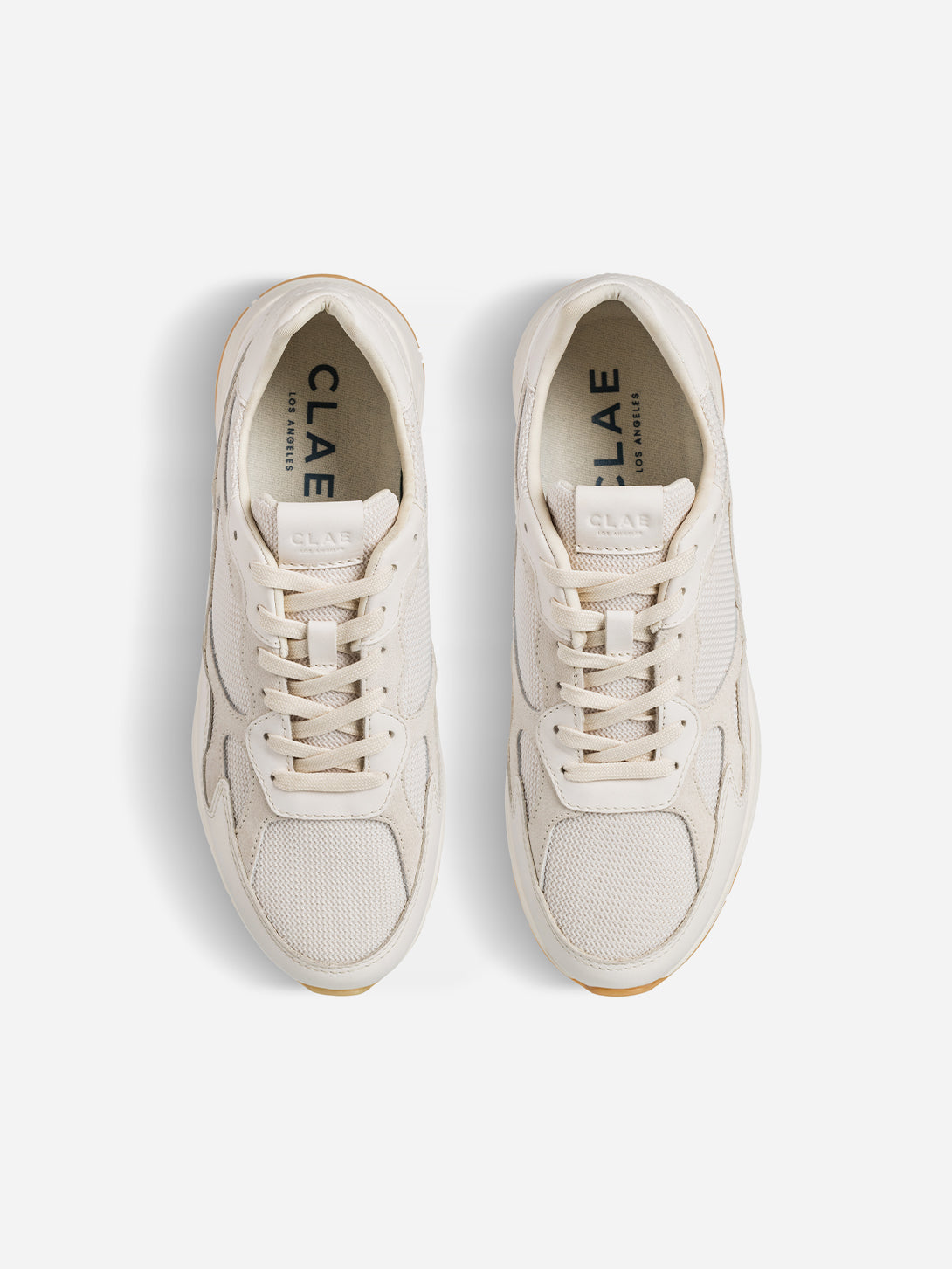 Off White Light Natural Gum Zuma Clae Sneakers Clae Los Angeles 