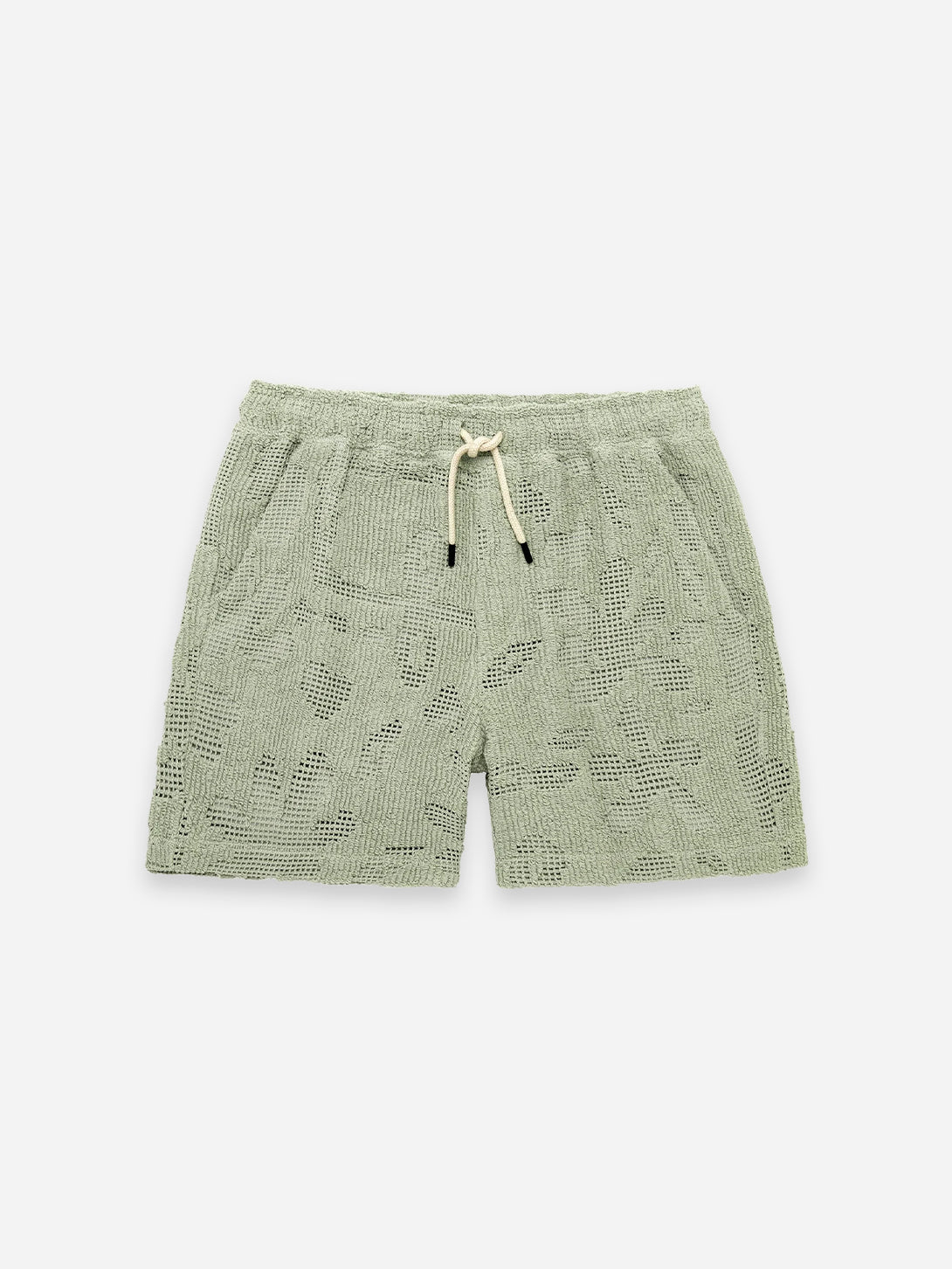 Galbanum Crochet Shorts Mens OAS Shorts Drawstring 