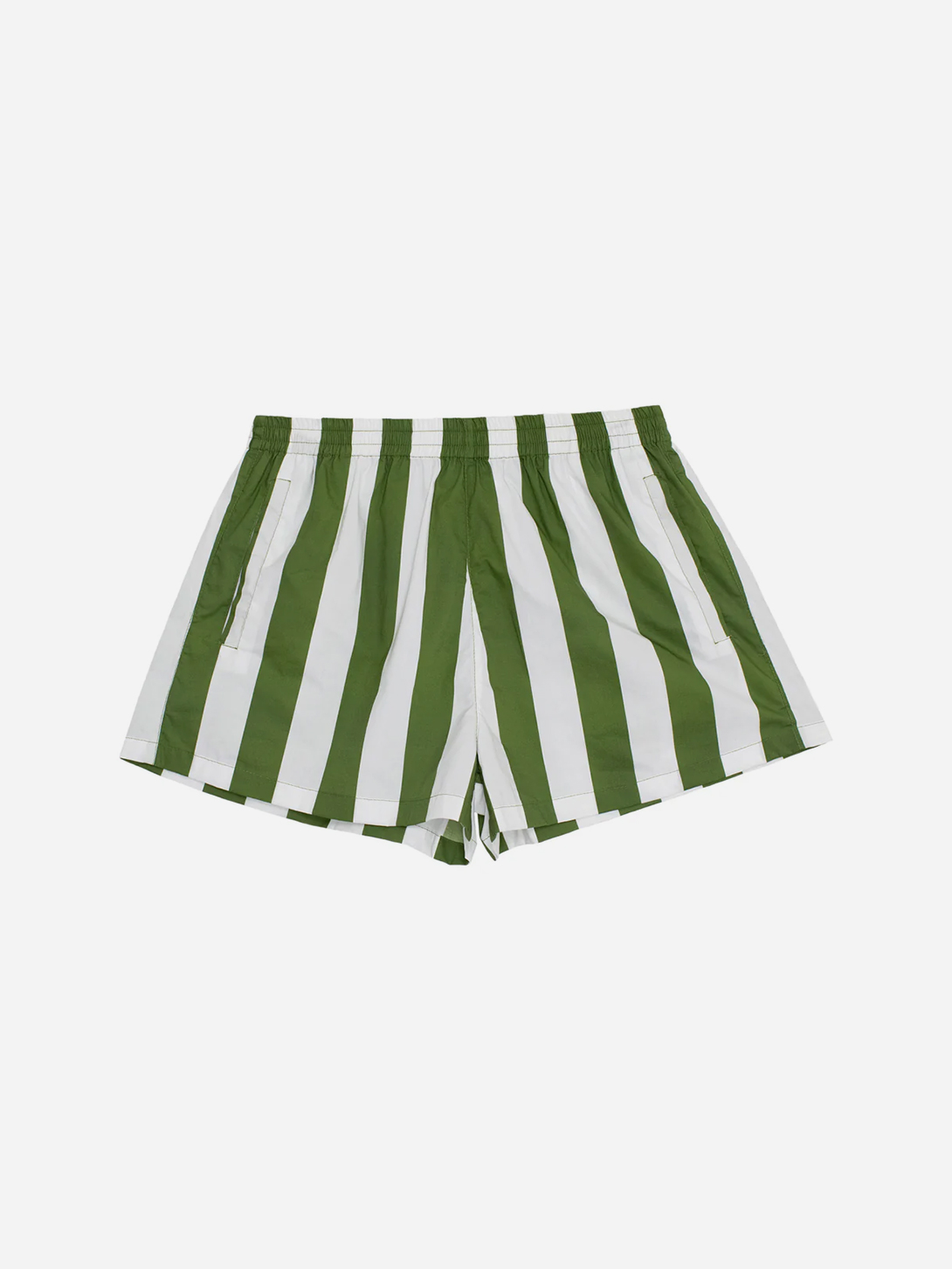 Verdent Stripe Alki Womens Shorts from Mikoh Green White Womens Summer Shorts 