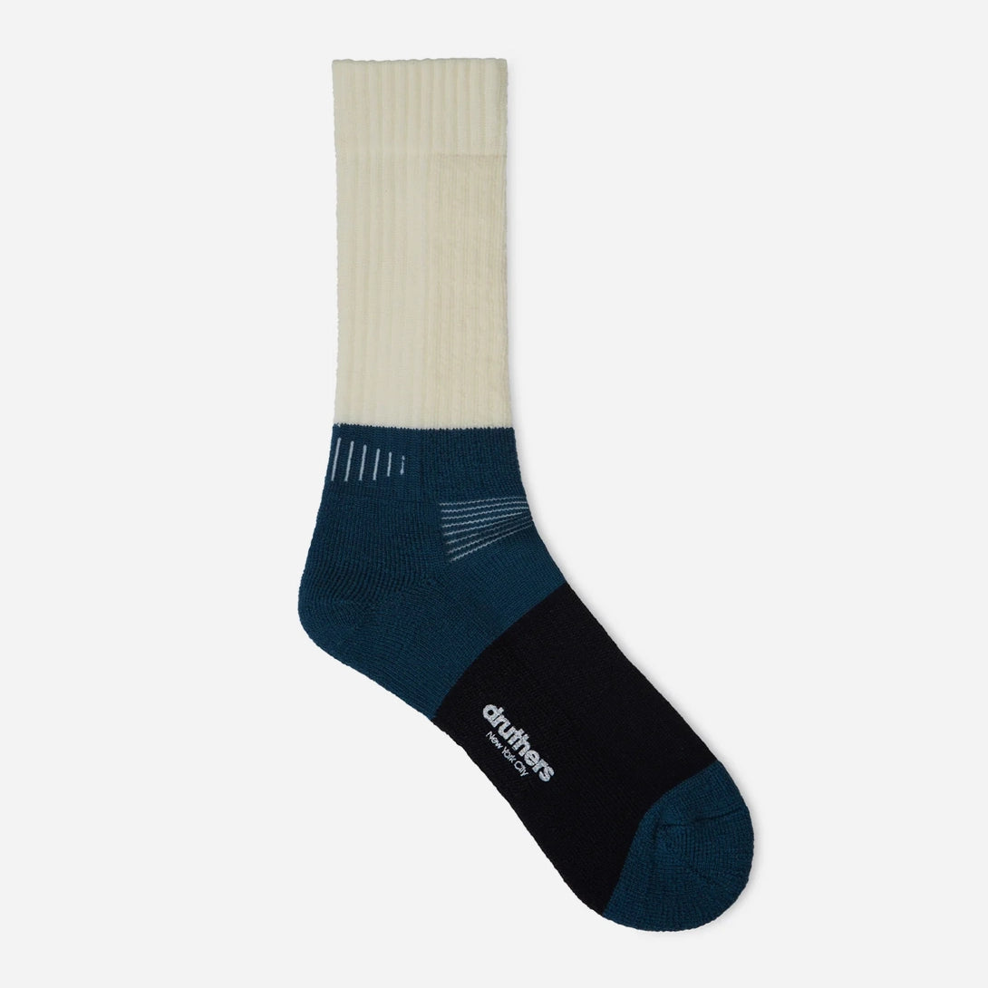 Blue Merino Wool Stripe Function Boot Sock Druthers