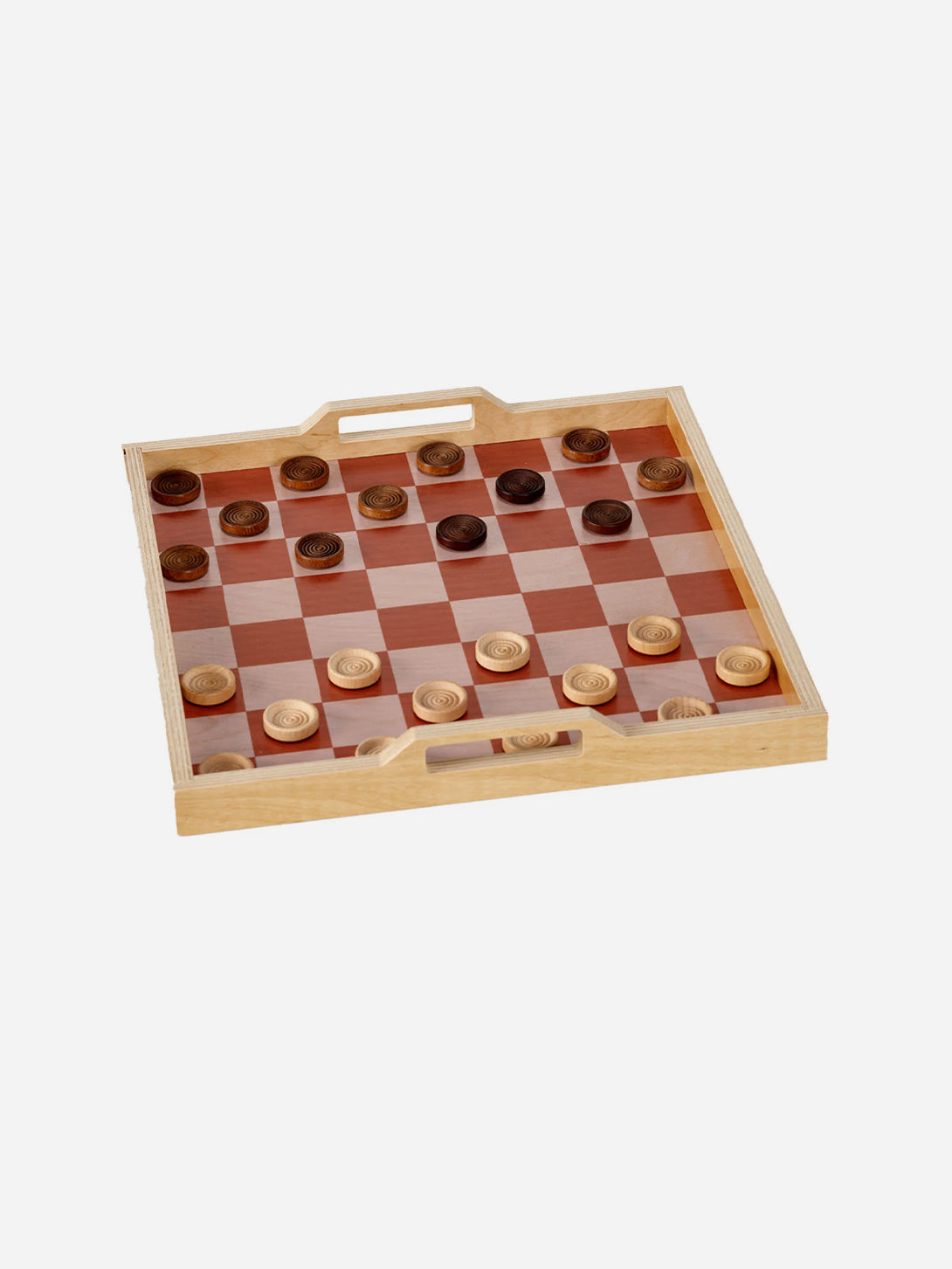 Lavender/Brown The Checkers Tray Set Wolfum Brand Checkers