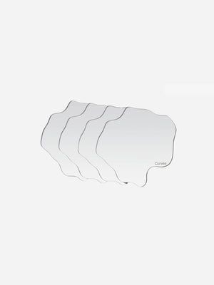 Silver Spill Coasters by Curves Contemporary Homeware 