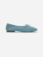 Azure Blue Woven Rotonda Womens Eledera Shoes Womens Flats 