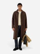 Brown Fleck Minnesota Overcoat Mens Heavy Overcoat Percival Clothing