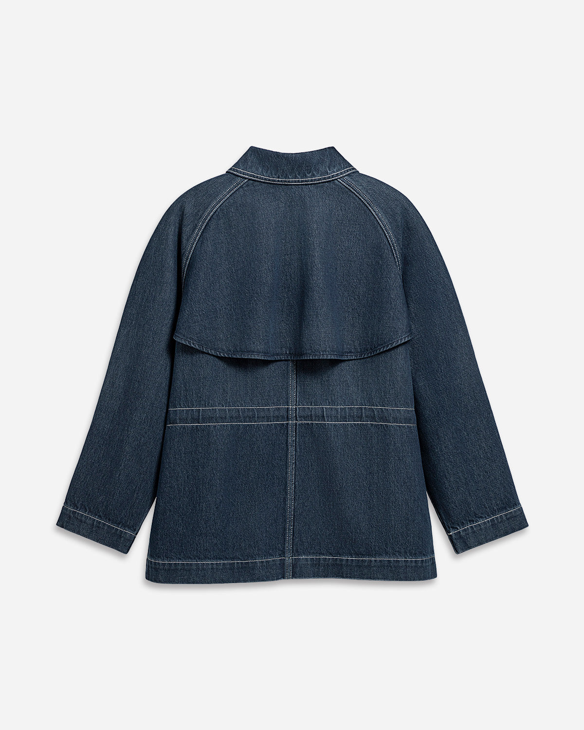 Dk Indigo Back Vent Denim Jacket Womens Denim Button Up Jacket Future Classics