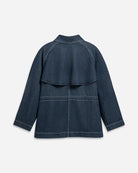 Dk Indigo Back Vent Denim Jacket Womens Denim Button Up Jacket Future Classics