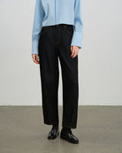 Dk Indigo Structured Barrel Jeans Womens Barrel Fit Denim Jeans Future Classics Clothing