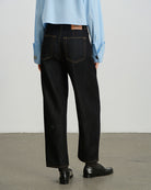 Dk Indigo Structured Barrel Jeans Womens Barrel Fit Denim Jeans Future Classics Clothing