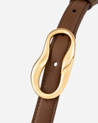 Mocha Night Buckle Goat Belt Womens Leather Belt Future Classics
