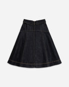Dk Indigo Collared A-Line Skirt Womens Denim Skirt Future Classics 