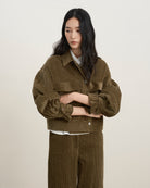 Beech Corduroy Cropped Shirt Jacket Womens Shirt Jacket Collared Button Up Future Classics