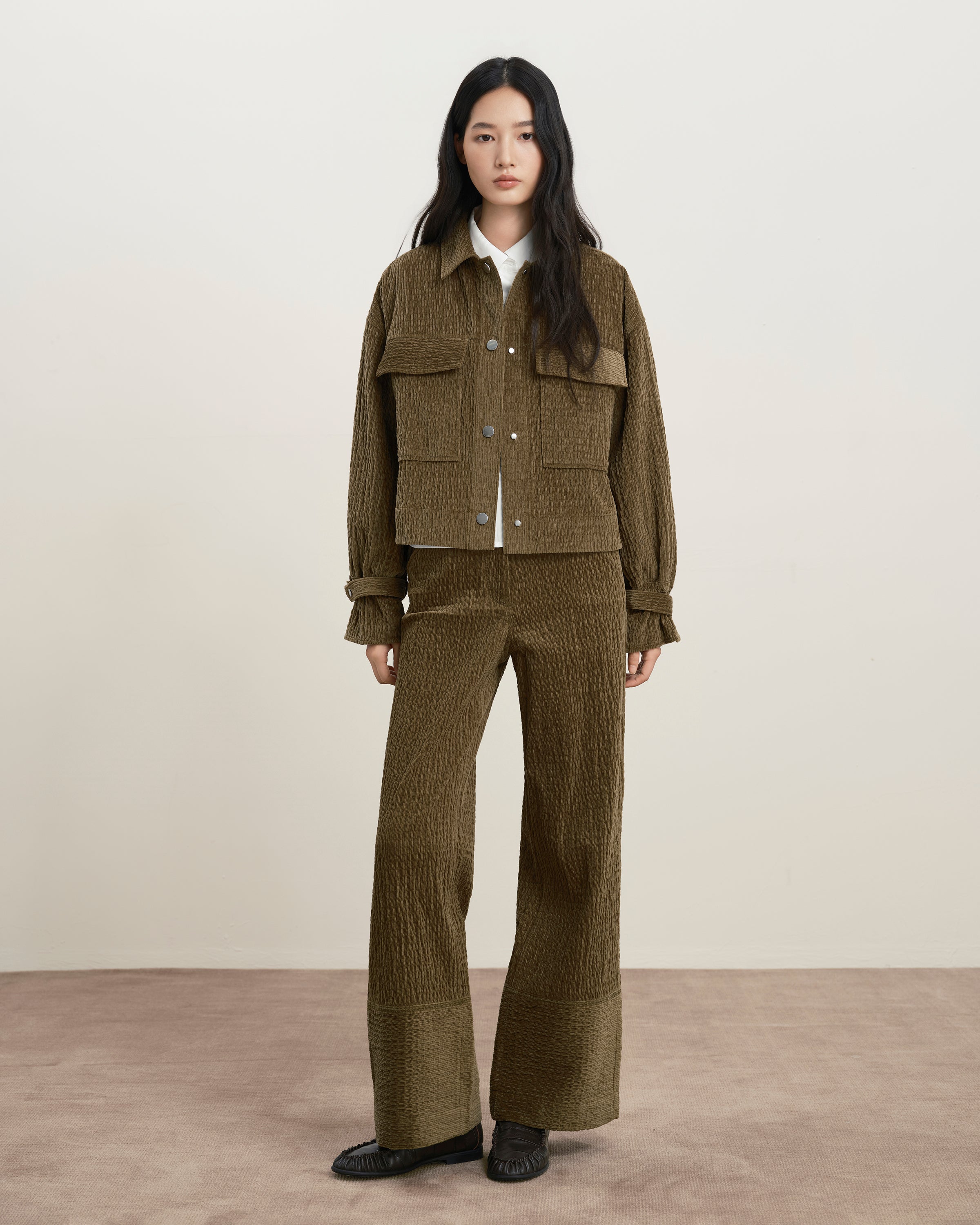 Beech Corduroy Cropped Shirt Jacket Womens Shirt Jacket Collared Button Up Future Classics