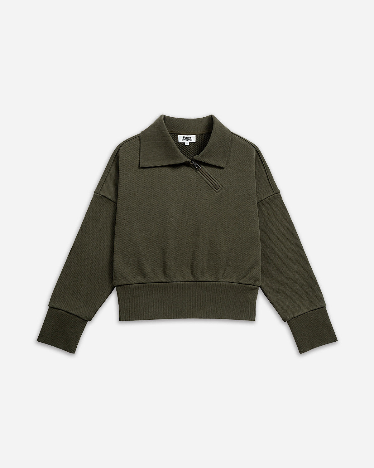 Forest Night Diagonal Quarter Zip Womens Collared Zip Up Future Classics