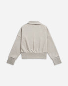 Oatmeal Heather Diagonal Quarter Zip Womens Collared Zip Up Future Classics